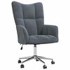 vidaXL Relaxing Chair with Wheels Dark Grey 62 x 68.5 x 105 cm Velvet