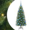 vidaXL Artificial Christmas Tree with 150 LEDs Green 120 cm PE and PVC