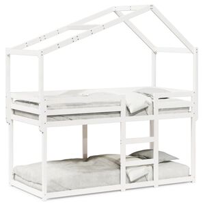 vidaXL Bunk Bed without Mattress White 90x200 cm Solid Wood Pine