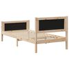 vidaXL Bed frame Brown and taupe 90 x 200 cm Solid pine wood