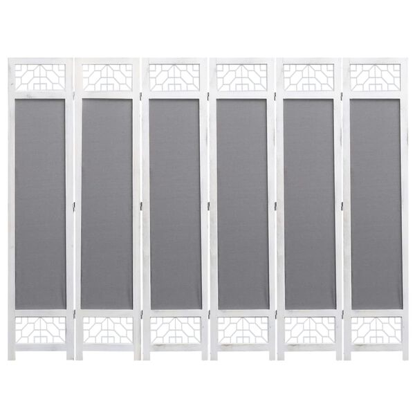 vidaXL 6-Panel Room Divider Grey 210x165 cm Fabric