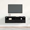 vidaXL TV Wall Cabinet Black Oak 100 x 30 x 30 cm Engineered Wood