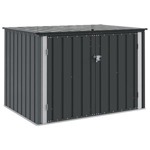 vidaXL Garden Storage Box Black 151.5 x 107 x 100 cm Steel