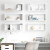 vidaXL Wall Cube Shelf 6 pcs White 60x15x23 cm Engineered Wood