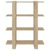 vidaXL Book Cabinet/Room Divider Sonoma Oak 100x30x123.5 cm