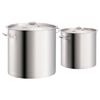 vidaXL 2 Piece Stock Pot Set 50/25 L Stainless Steel
