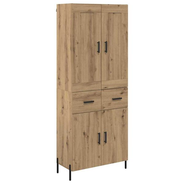 vidaXL Highboard with Drawer 2 pcs Artisan Oak Engineered Wood