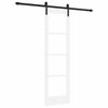 vidaXL Sliding Door ORKDAL White and Black 61 x 198.5 cm