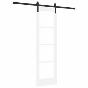 vidaXL Sliding Door ORKDAL White and Black 61 x 198.5 cm