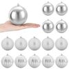 vidaXL Christmas Ball Set XL 15 pcs Silver &Oslash; 10 cm Plastic