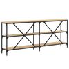 vidaXL Console Table Sonoma Oak 180x30x75 cm Engineered Wood and Iron