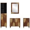 vidaXL Bathroom Cabinet Set 4 pcs Honey Brown Solid Mango Wood