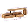 vidaXL TV Stand (118-200)x30x40 cm Solid Wood Acacia