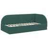 vidaXL Corner Bed Frame Dark Green 80 cm x 200 cm Fabric