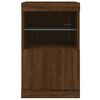 vidaXL Sideboard with LED Lights Brown Oak 41x37x67 cm