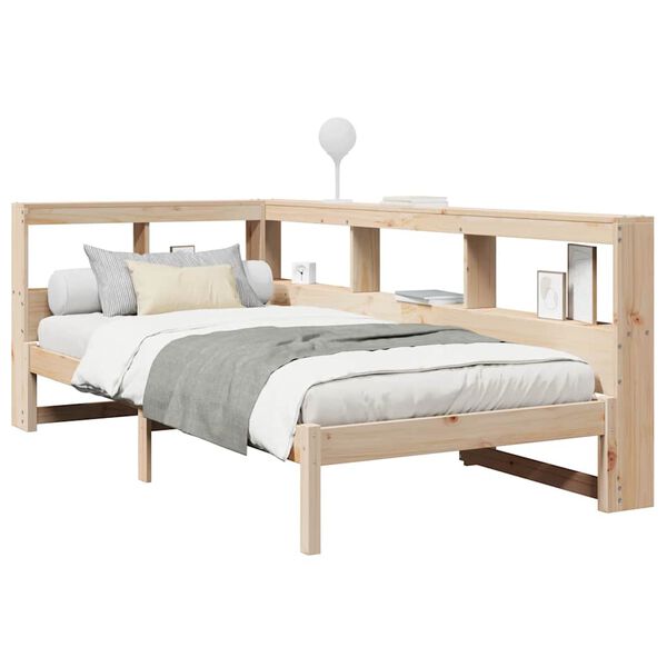 vidaXL Bookcase Bed without Mattress 75x190 cm Solid Wood Pine
