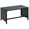 vidaXL Coffee Table Black 70x40x38 cm Poly Rattan