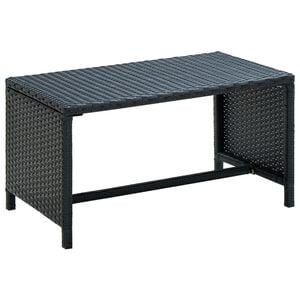 vidaXL Coffee Table Black 70x40x38 cm Poly Rattan