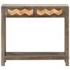 vidaXL Console Table Grey 86x30x76 cm Solid Mango Wood