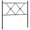 vidaXL Metal Replace Headboard Black 90cm