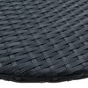 vidaXL Balcony Table 60x60x32 cm Black Poly Rattan