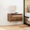vidaXL Wall-mounted Bedside Cabinet 2 pcs Old Wood Engineered Wood