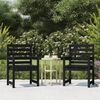 vidaXL Garden Chairs 2 pcs Black 60x48x91 cm Solid Wood Pine