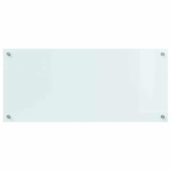 vidaXL Kitchen Backsplash White 90 x 40 cm Tempered Glass