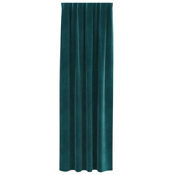 vidaXL Blackout Curtains 2 pcs Dark Green 140 x 245 cm Velvet
