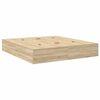 vidaXL Storage Bed Frame Sonoma Oak 200 x 200 cm Engineered Wood