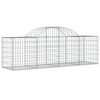 vidaXL Arched Gabion Baskets 4 pcs 200x50x60/80 cm Galvanised Iron