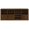 vidaXL Sideboard with LED Lights Brown Oak 164x37x67 cm