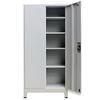 vidaXL Office Cabinet with 2 Doors Steel 90x40x180cm Grey