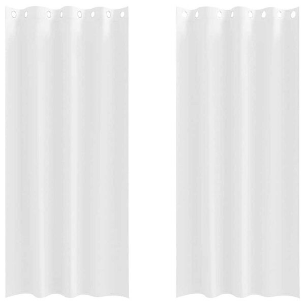 vidaXL Blackout Curtains with Rings 2 pcs Pure White 225 x 140 cm