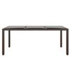 vidaXL Garden Table 190x90x75 cm Tempered Glass and Poly Rattan Brown