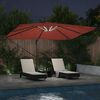 vidaXL Umbrella Terracotta 352 x 251 x 265 cm Polyester and Aluminium