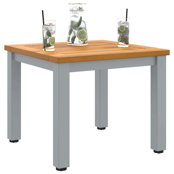 vidaXL Outdoor Tables Natural and grey 45 x 45 x 38 cm