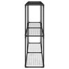 vidaXL 3-Tier Plant Stand Black 200 x 32 x 104 cm Steel