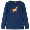 Kids' T-shirt with Long Sleeves Navy Blue 140