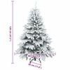 vidaXL Artificial Christmas Tree with 150 LEDs White 120 cm PE and PVC