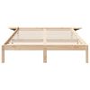 vidaXL Bed Frame Natural 160 x 200 cm Solid Pine Wood