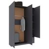 vidaXL 3-Door Wardrobe Grey 120x50x180 cm Engineered Wood