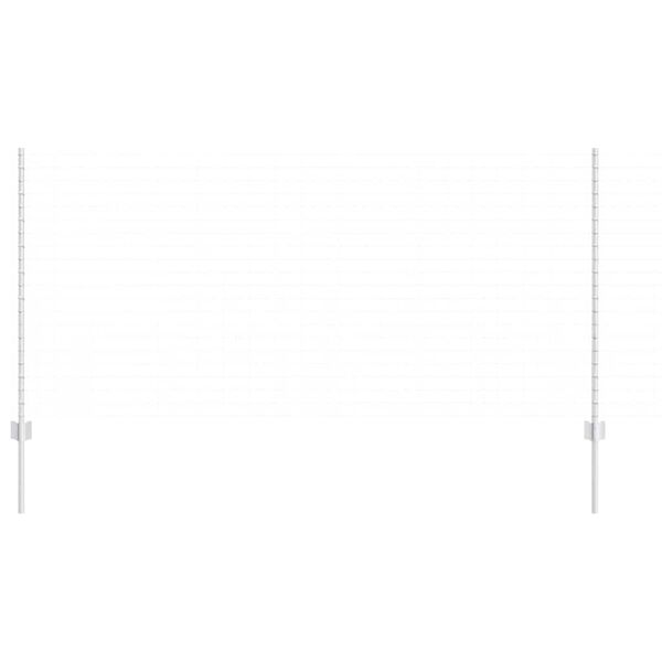 vidaXL Fence Posts Height Adjustable Manual 88 pcs Silver 160 cm Steel