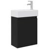 vidaXL Bathroom Vanity Unit with Tap Black 45.5 x 22.5 x 84 cm