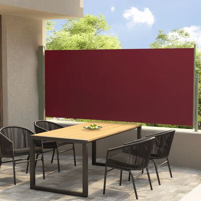 vidaXL Patio Retractable Side Awning 140x300 cm Red