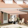 vidaXL Retractable Awning Manual Blue and Orange 400 x 300 cm