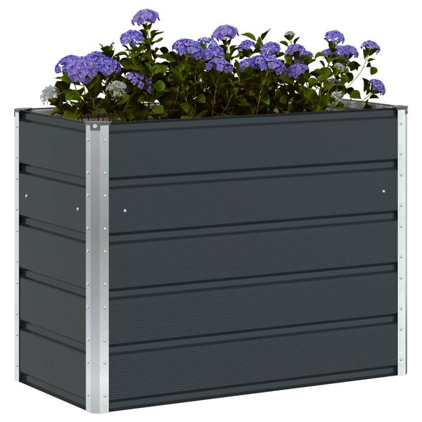 vidaXL Planter Anthracite 100 x 50 x 77 cm Galvanised Steel