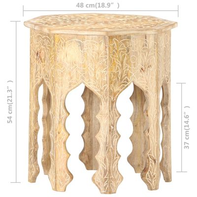 vidaXL Side Table Ø48 cm Solid Mango Wood