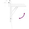 vidaXL Hanging Balcony Table White 60 x 39 x 65 cm Steel