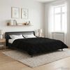vidaXL Full Year Duvet Black 240 x 260 cm Microfiber and Teddy fleece